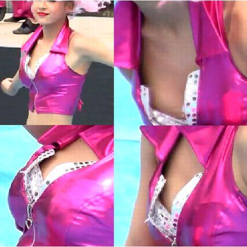 短時間限定販売！美女大勢出演！胸元が浮いてる衣装なので胸が...