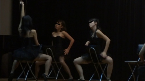 【問題作】JK文化祭セクシー網タイツ　美脚ダンス