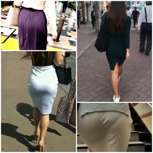 【スマホ撮り】街撮り追っかけ尻透けパン22人