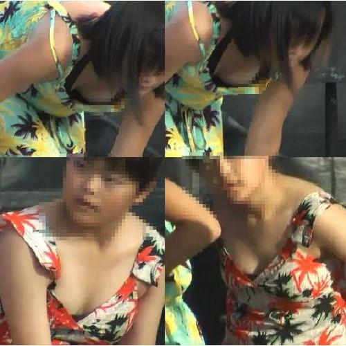 短時間限定販売！ノーブラ！？日焼け跡がエロい！おっぱい見え...