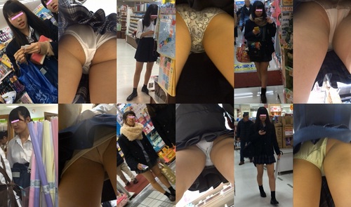 スマホで制服ちゃん逆さ撮り