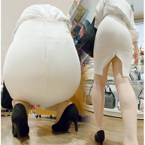 【超高画質】パンパン張り裂けそうなタイトスカートをローアン...