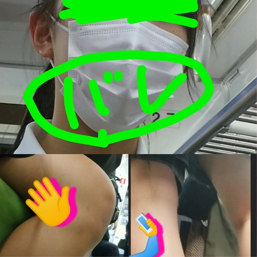 学生さん匂い嗅ぎバれ～！太もも接近～！逆さ未遂～！