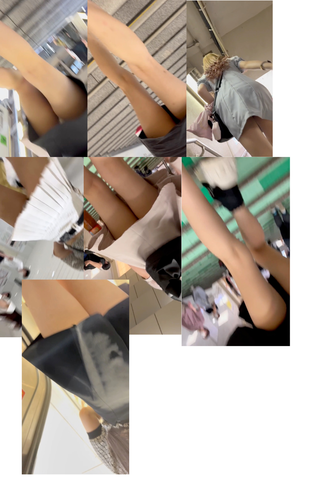 【生あり】7人　街撮り盗撮風　動画12’’見どころ’’水色ワンピの中身は何色だろな！