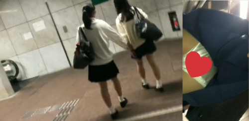 制服ちゃんをめくり♡