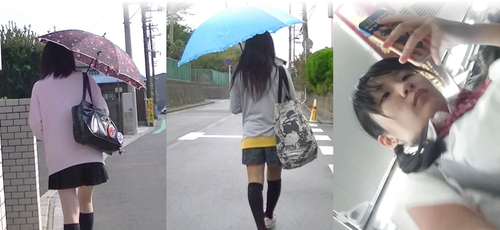 美少女逆さ撮り【3人組】