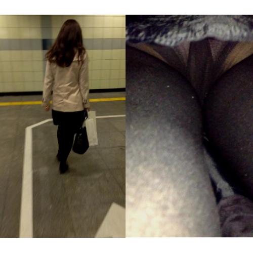 上品マダムのパンティ連続盗撮5days~ALL黒パンスト編~