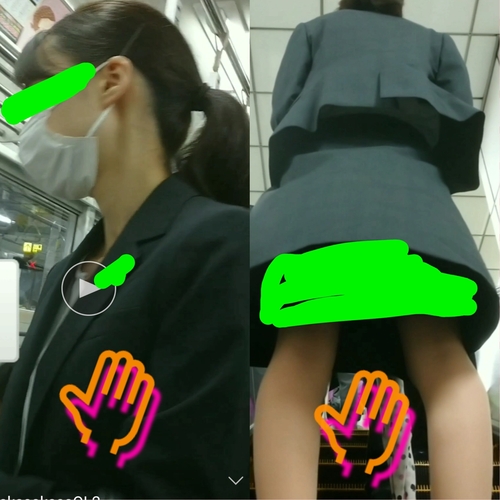 臭いクンクン、ブ◯透けお姉さん、スカートぺろん