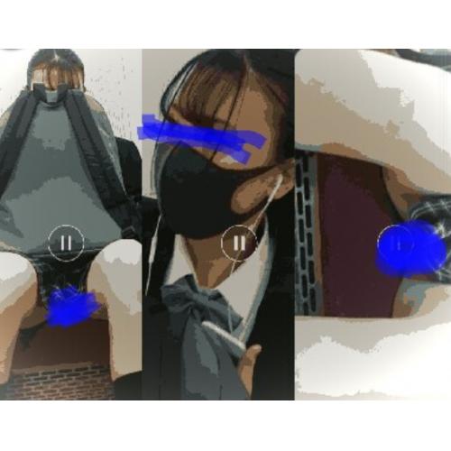 股◯ぱっくり丸見え！！溜まらん学生風お嬢さん！