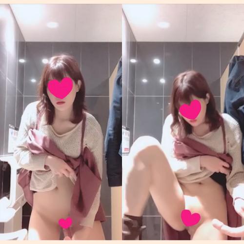 【調教！命令オナニー】某ショップのトイレでカメラに向かって...