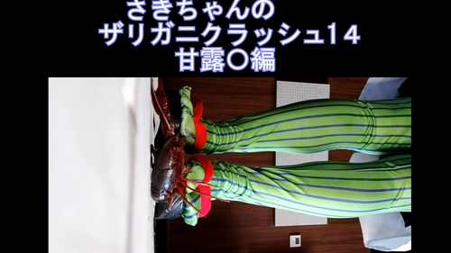 PC用１６：９自撮り女性応援企画さきちゃんのザリガニクラッシュ１4甘露〇編