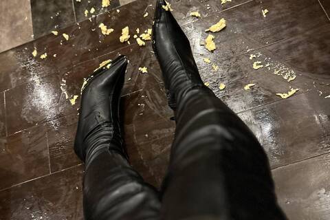 ニーハイブーツでタマゴサンド踏み潰し2　＃フードクラッシュ...