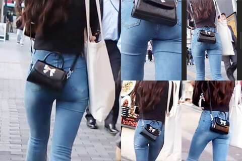 美人さんスキニーデニムがエロ過ぎます