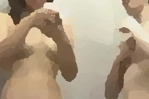 友達とオッパイの大きさを比べる