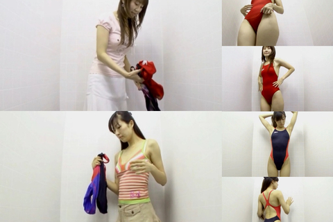 swimmingスクール通いで食い込み激しい競泳水着試着...