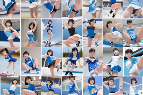 スケートをしている少女