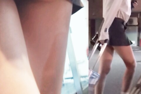 9頭身SS級の現役モデルさんのスカート内部を激写□ローアングル