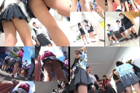【４４分】夢の文化祭に潜入　パンチラ祭りdeワショイJK！ 　その4
