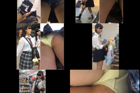 お買い物JK　美脚ローアングルパンチラ　その37