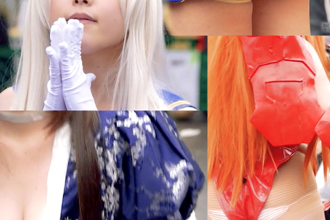 お宝コミックマーケット(コミケ)マイクロミニでTバックのセ...