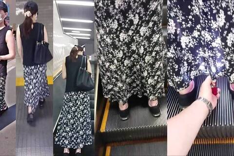 逆さの決定的瞬間！フラッシュ光に反射して輝くP