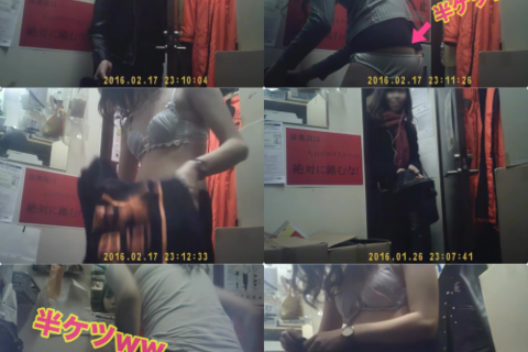 焼き鳥屋半ケツ出しながら着替える娘カワよ♡