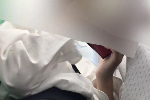 電車で女の子に密着チ〇コ押し付け♥