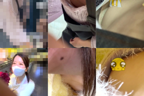 花屋の美しい店員さん２名の胸元