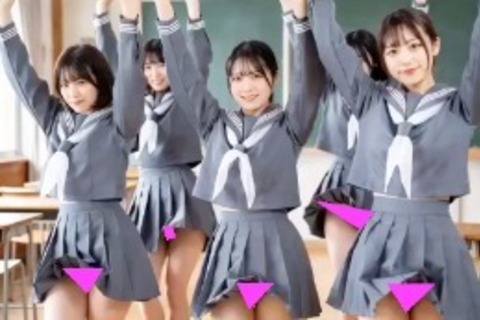 パンチラ全開！放課後セーラー服ダンス