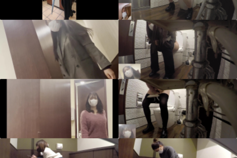 ワイプでお顔を確認しながらトイレ覗き