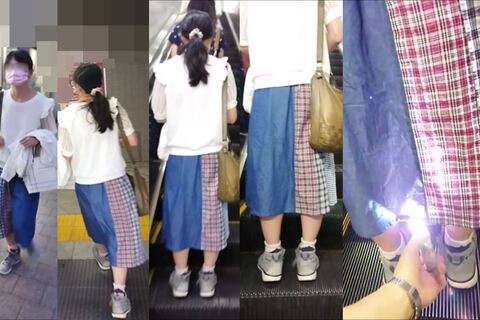 逆さの決定的瞬間！あまり化粧っ気のない女性