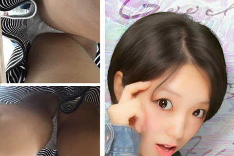 上戸彩似のショートカットの似合うロリJDのTバック　ななち...