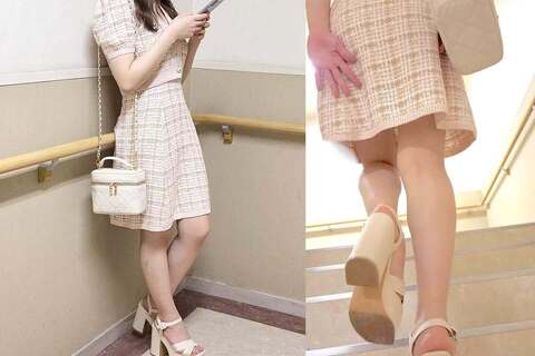 【サンプル】階段でスカートの中を撮影されちゃいました
