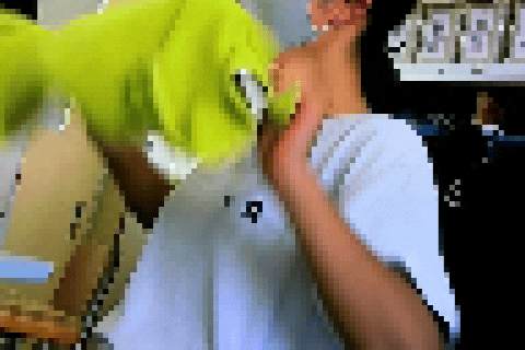 汗だく体育着少女の姿