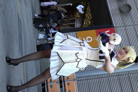 高画質 アジア圏のコスプレ逆さ49