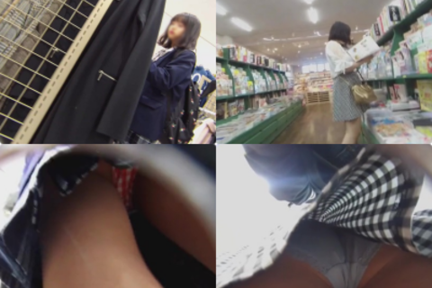 隙ありまくり制服ちゃん＆本屋のムチムチ姉さん