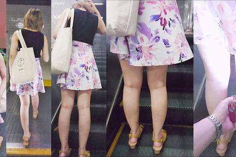 逆さの決定的瞬間！ミニスカ＆白P