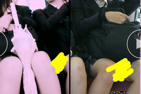 いす目線～すべすべ太ももjkさんふたり～(Pこ●凍結作～)