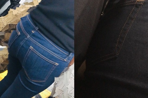 股間にデカ尻押し付けてくるOL、、尻でっか、、