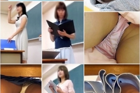 美人なお姉さん系先生をつけ狙いパンチラ・ハミ毛を激写12