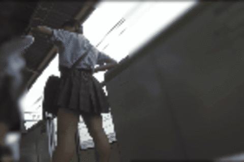 [制服JK13]ツインテールっ娘の白パンツ