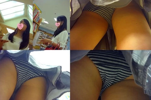 【粘着撮り】私服JDパンチラ逆さ撮り06