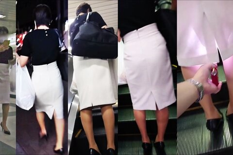 逆さの決定的瞬間！Pが見当たらない？パンストの中はノーパン疑惑