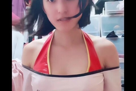 ☆美人コスプレイヤー神回！！胸ちら風　ライブ配信　地区チラ...