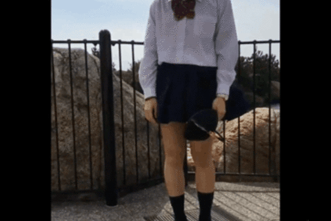 【レジェンド1】大強風の中、見せパンを履き忘れて遊園地に来...