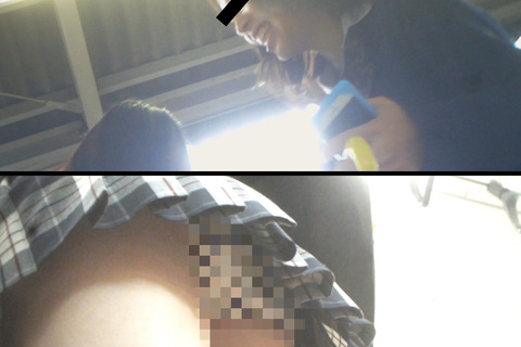 制服Kの逆さ撮り⑦
