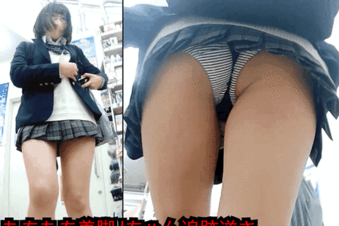 ハミパンしてるクソミニ美脚制服ちゃんをグイグイ逆さ