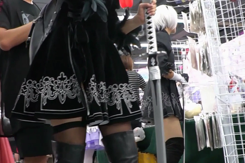 高画質 アジア圏のコスプレ逆さ37