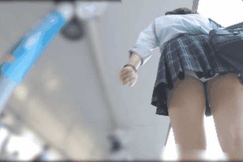 【制服JK8】色白ギャルJKのブカブカ白パンツ