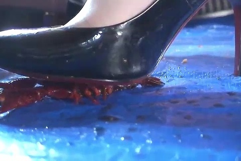 アイドル級美少女のスーツ、ハイヒールでザリガニクラッシュ＆...